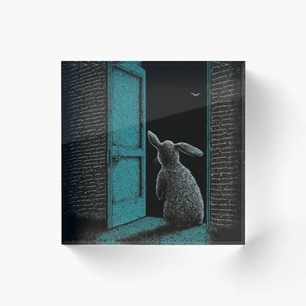 acrylic block desk decor by surreal AI art