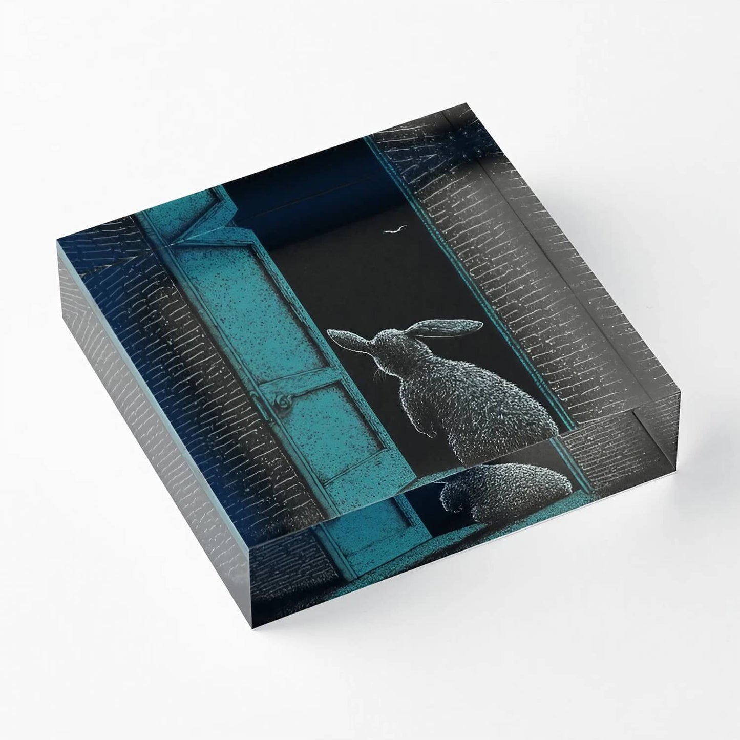 acrylic block desk decor by surreal AI art