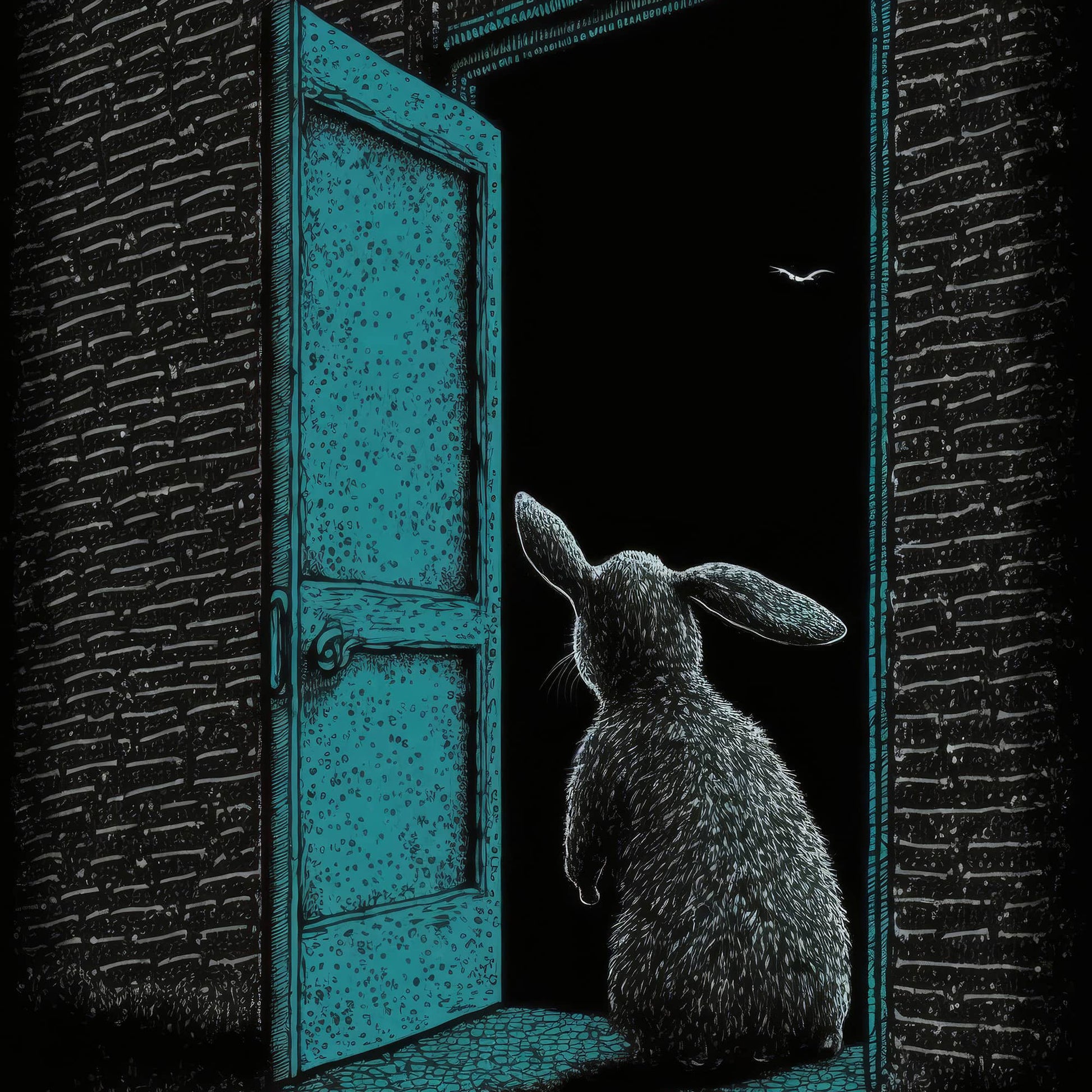 acrylic block desk decor by surreal AI art