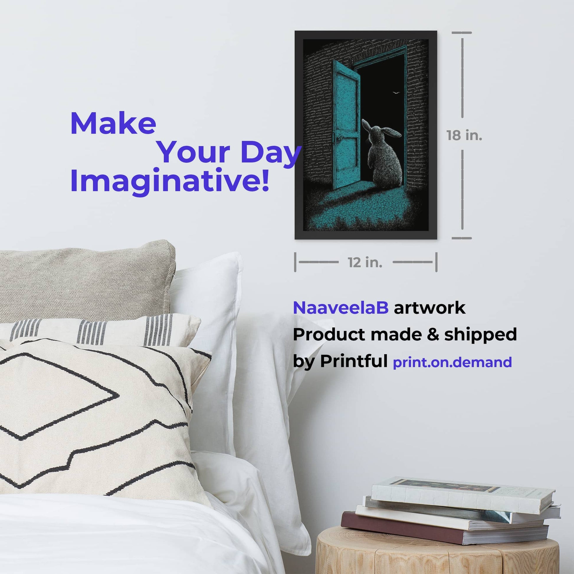 wall art room decor by surreal AI art