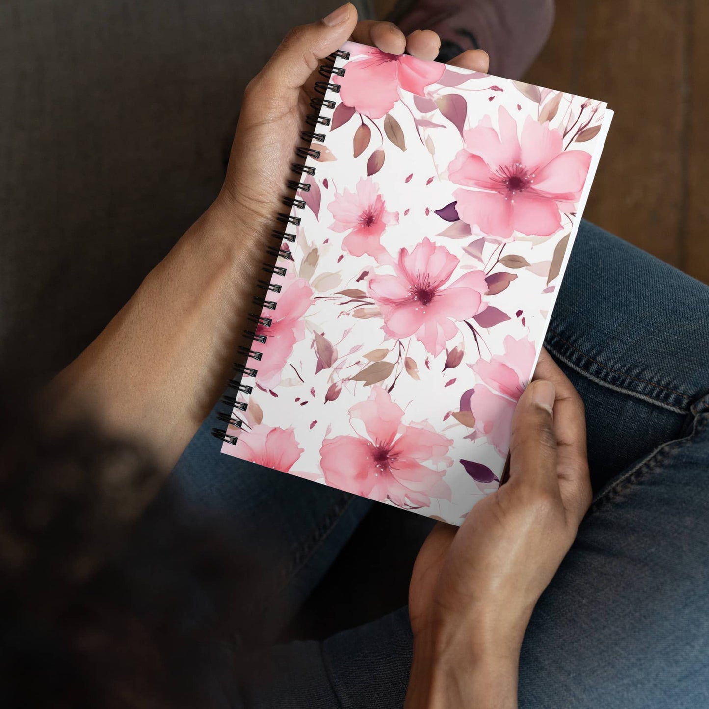 spiral notebook desk decor by pattern AI art