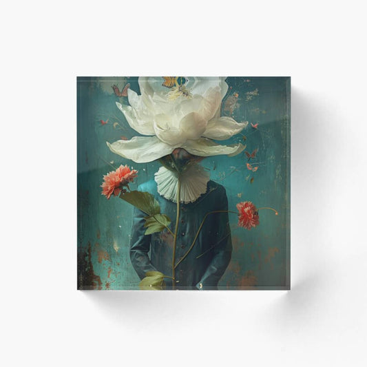 acrylic block desk decor by surreal AI art