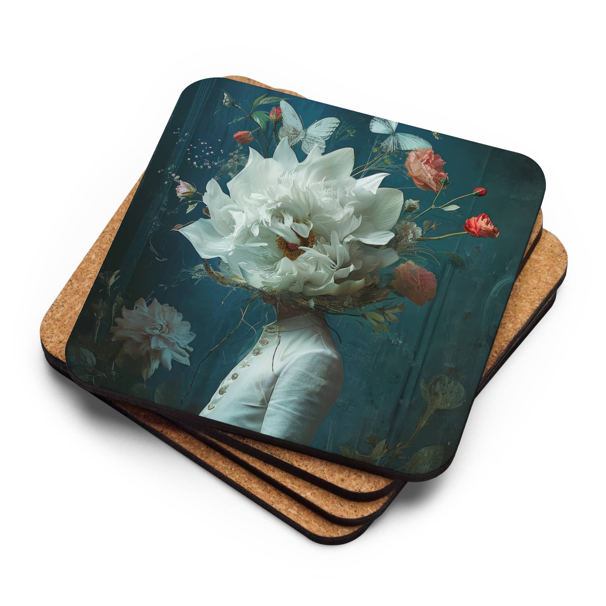 cup coaster table decor by surreal AI art