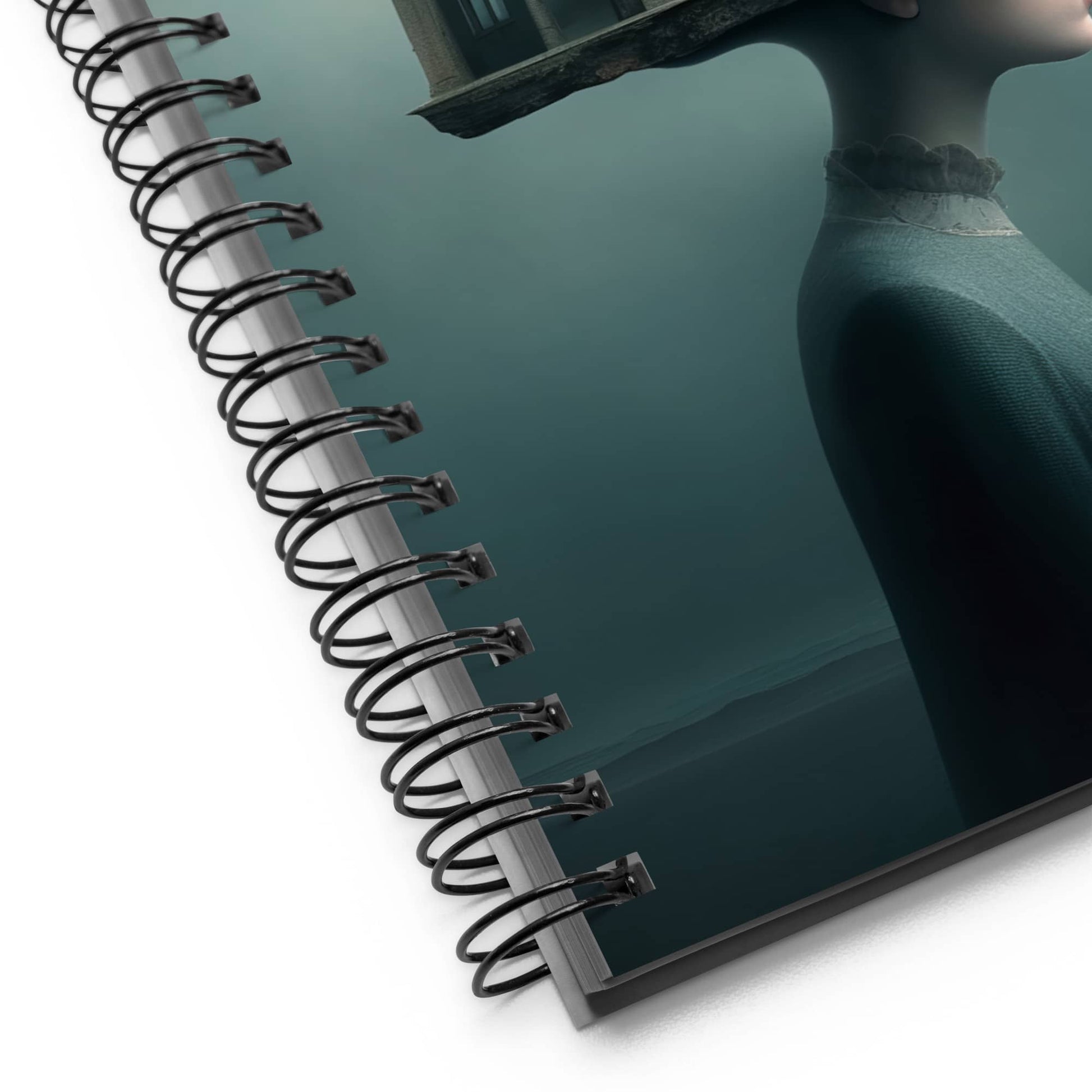 spiral notebook desk decor by surreal AI art