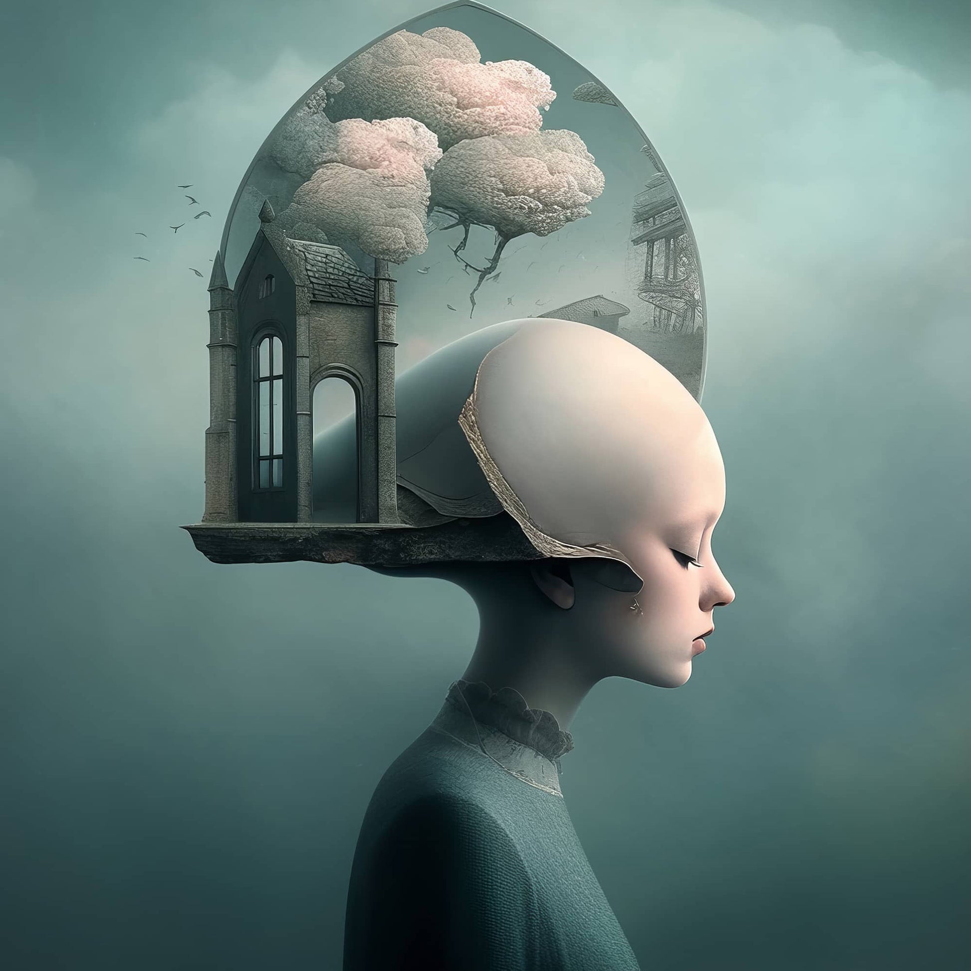 wall art room decor by surreal AI art