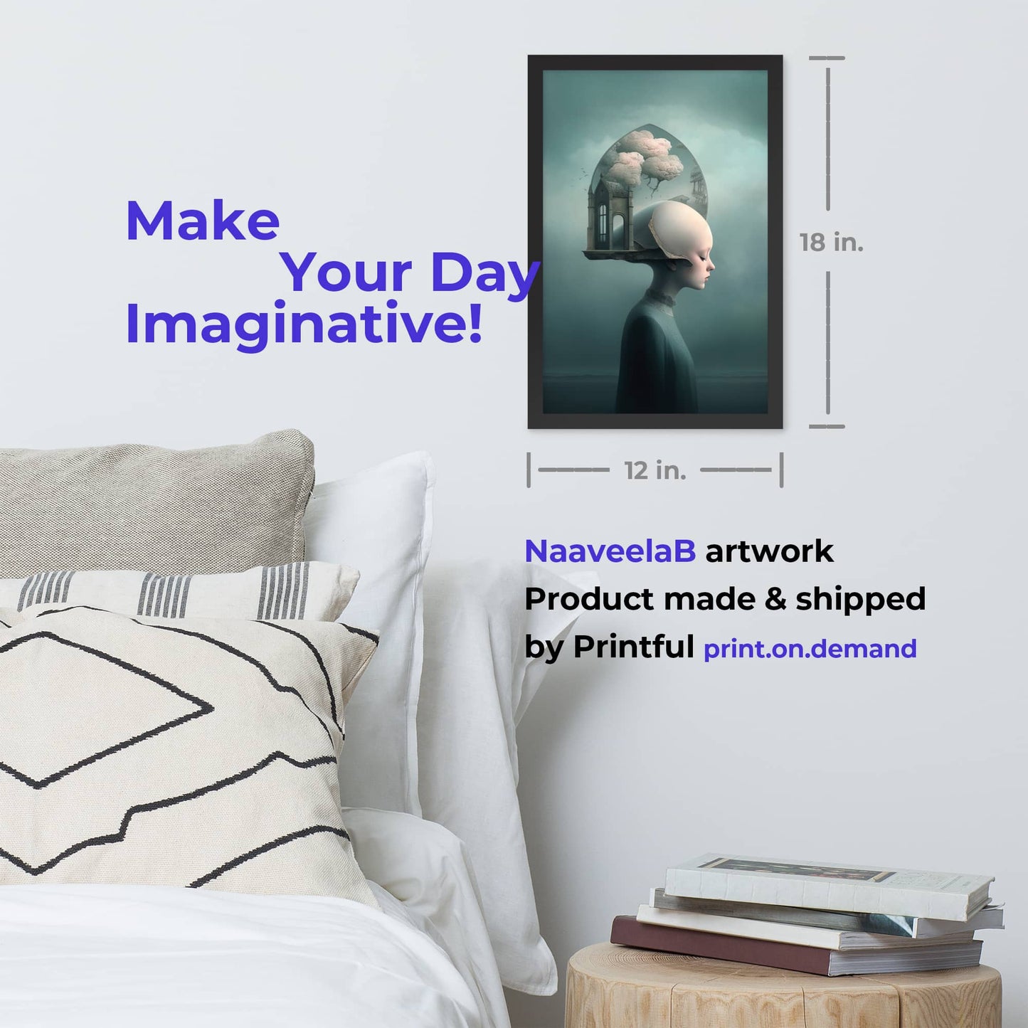 wall art room decor by surreal AI art