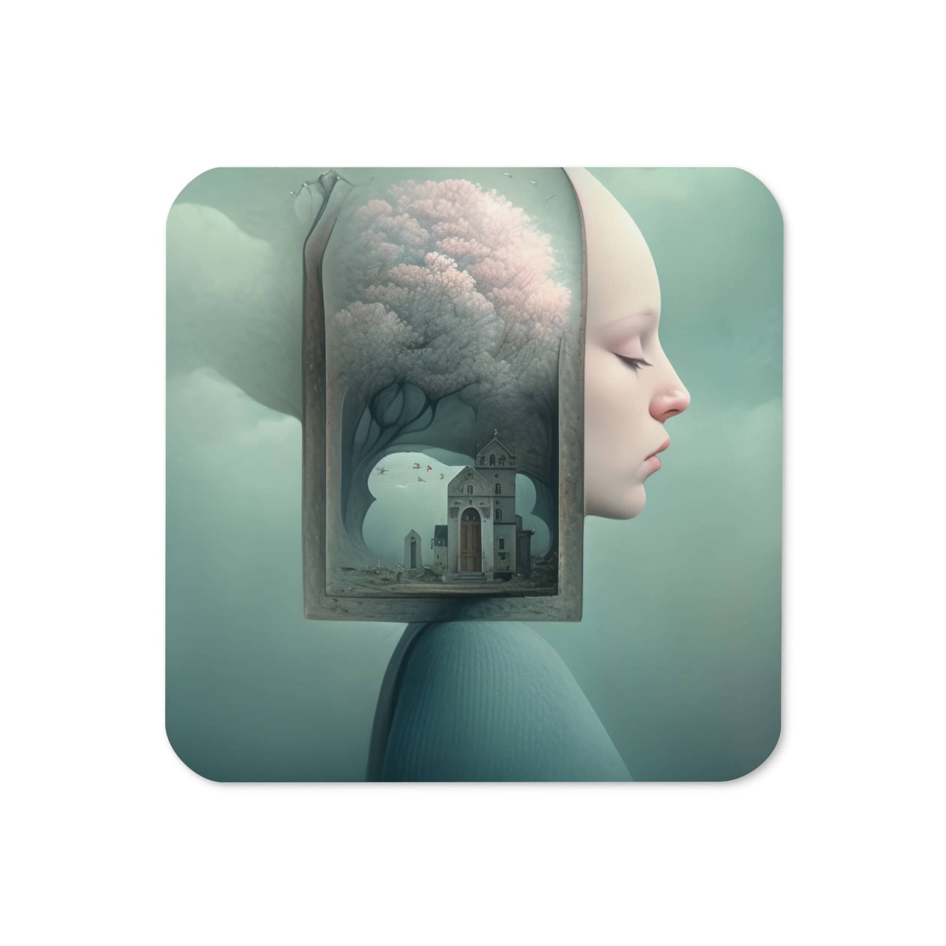 cup coaster table decor by surreal AI art