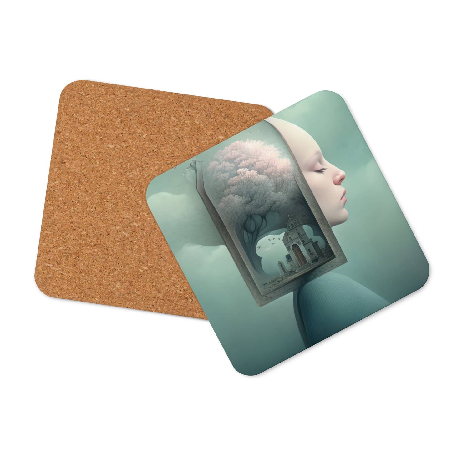 cup coaster table decor by surreal AI art