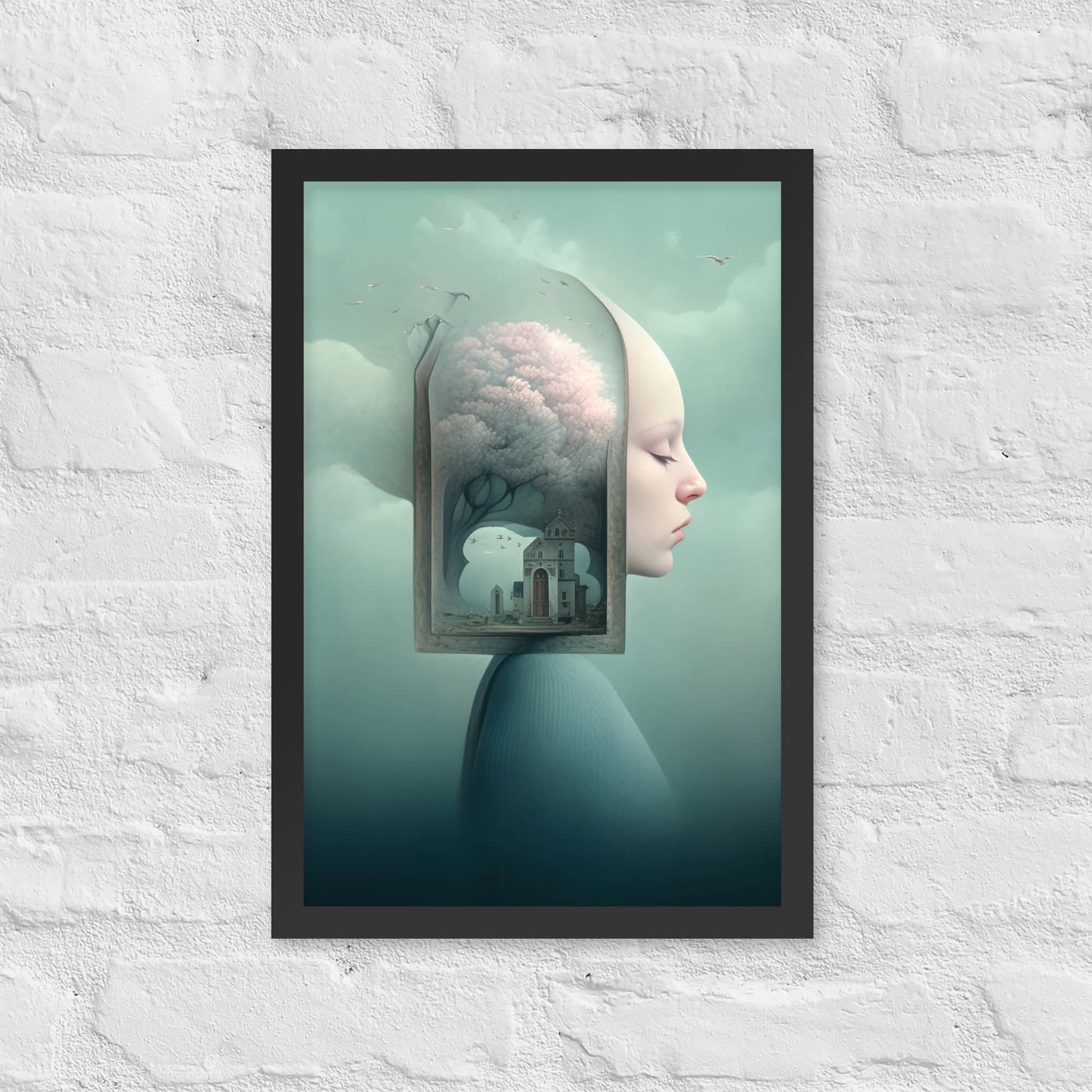 wall art room decor by Instagram surreal AI artist