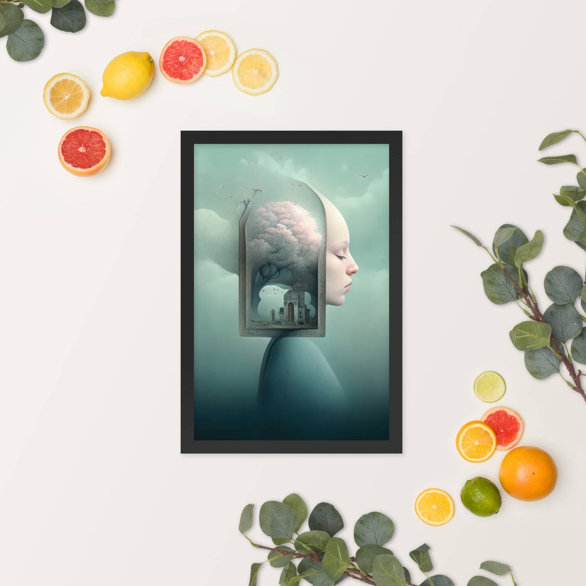 wall art room decor by Instagram surreal AI artist