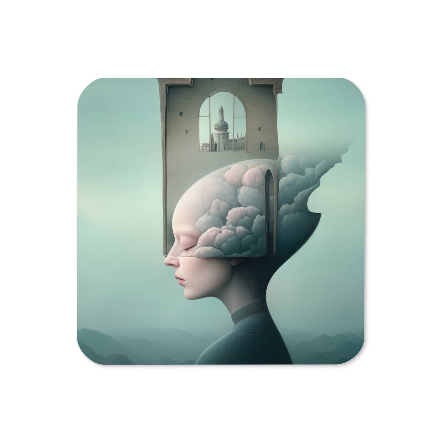 cup coaster table decor by Instagram surreal AI artist