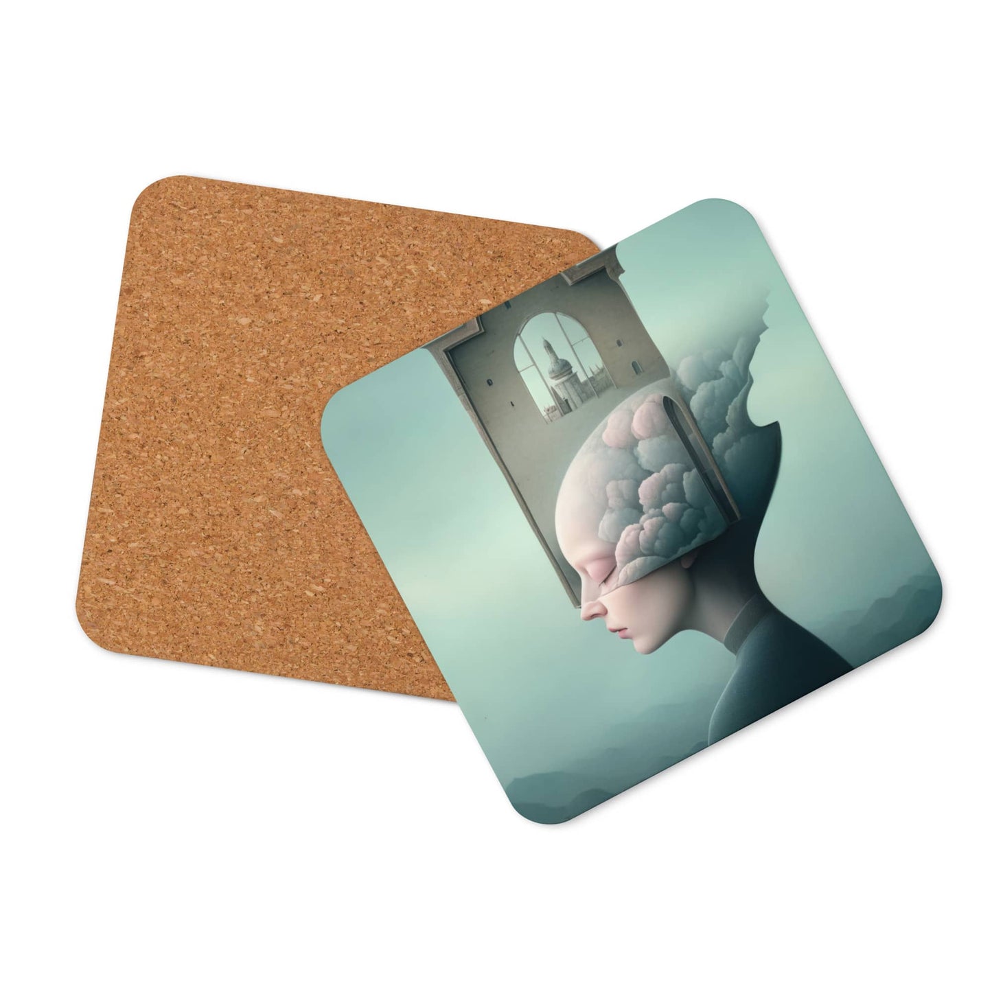 cup coaster table decor by Instagram surreal AI artist