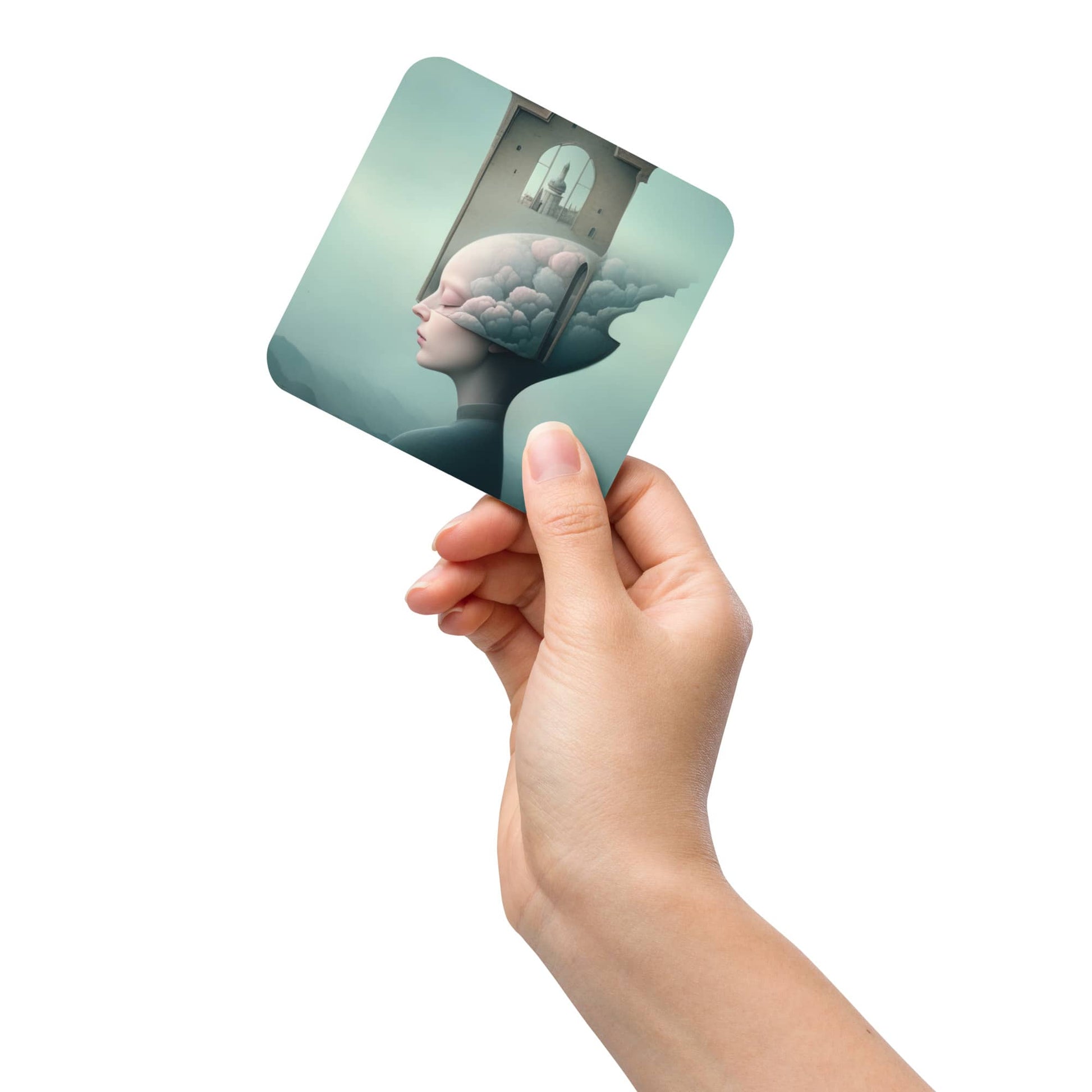 cup coaster table decor by Instagram surreal AI artist