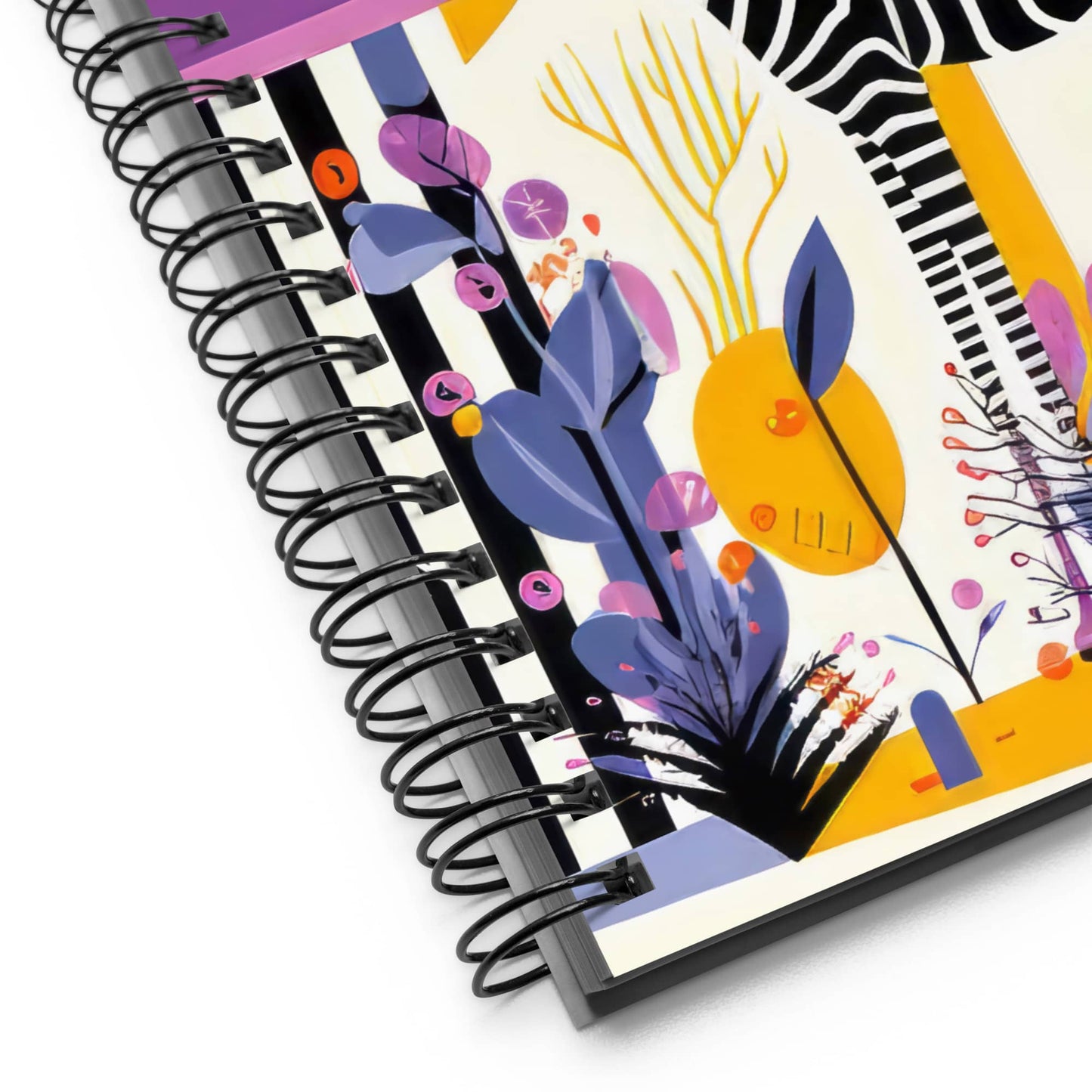 spiral notebook desk decor by colorful AI art