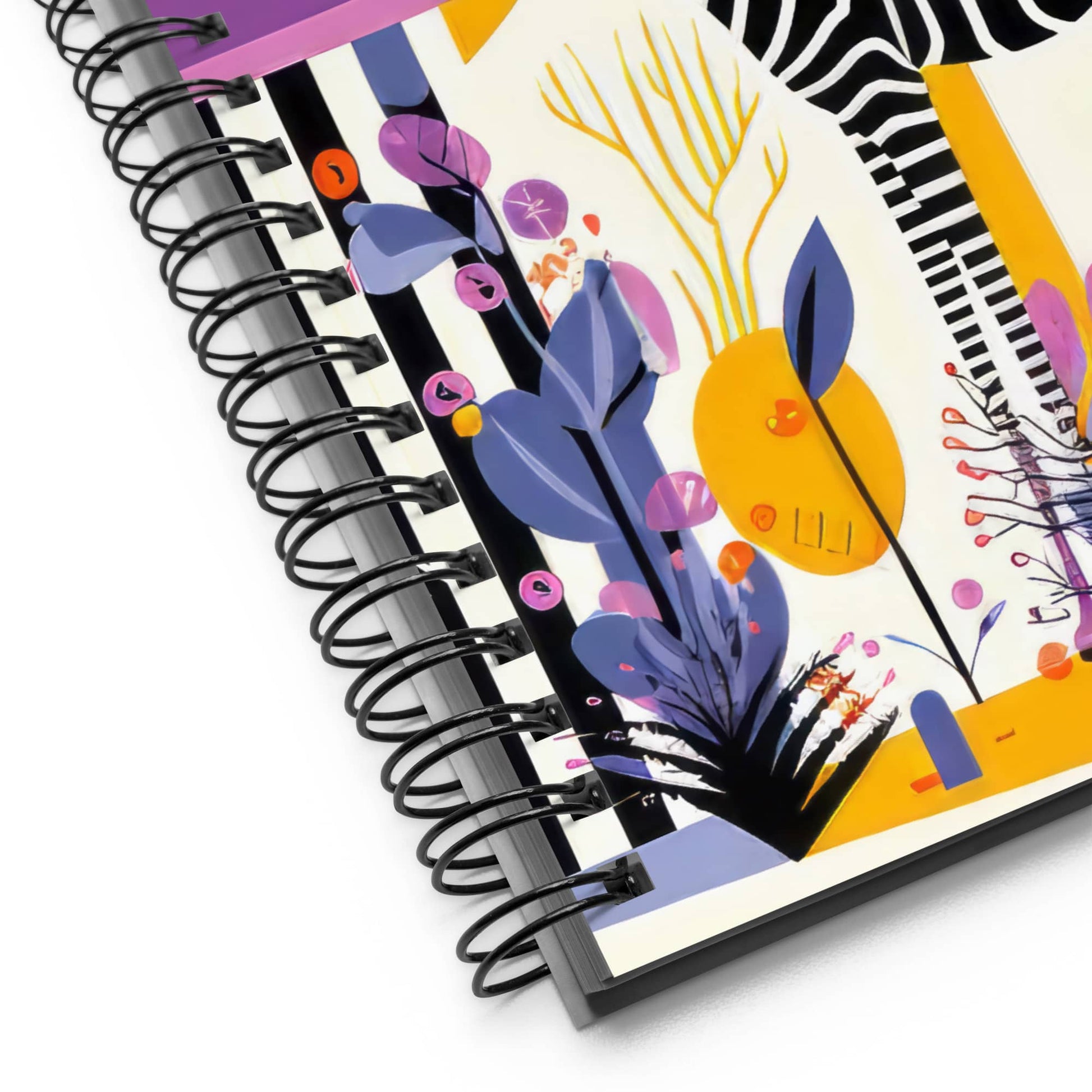 spiral notebook desk decor by colorful AI art