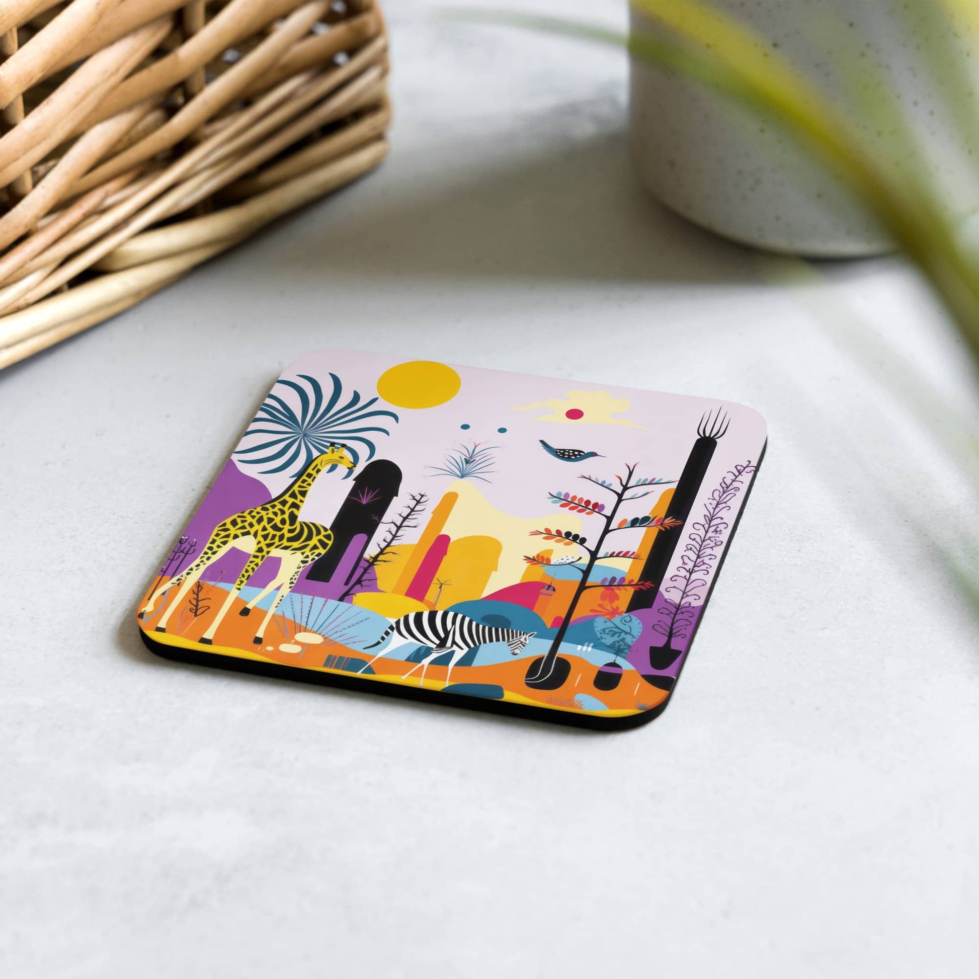 cup coaster table decor by Instagram surreal AI artist