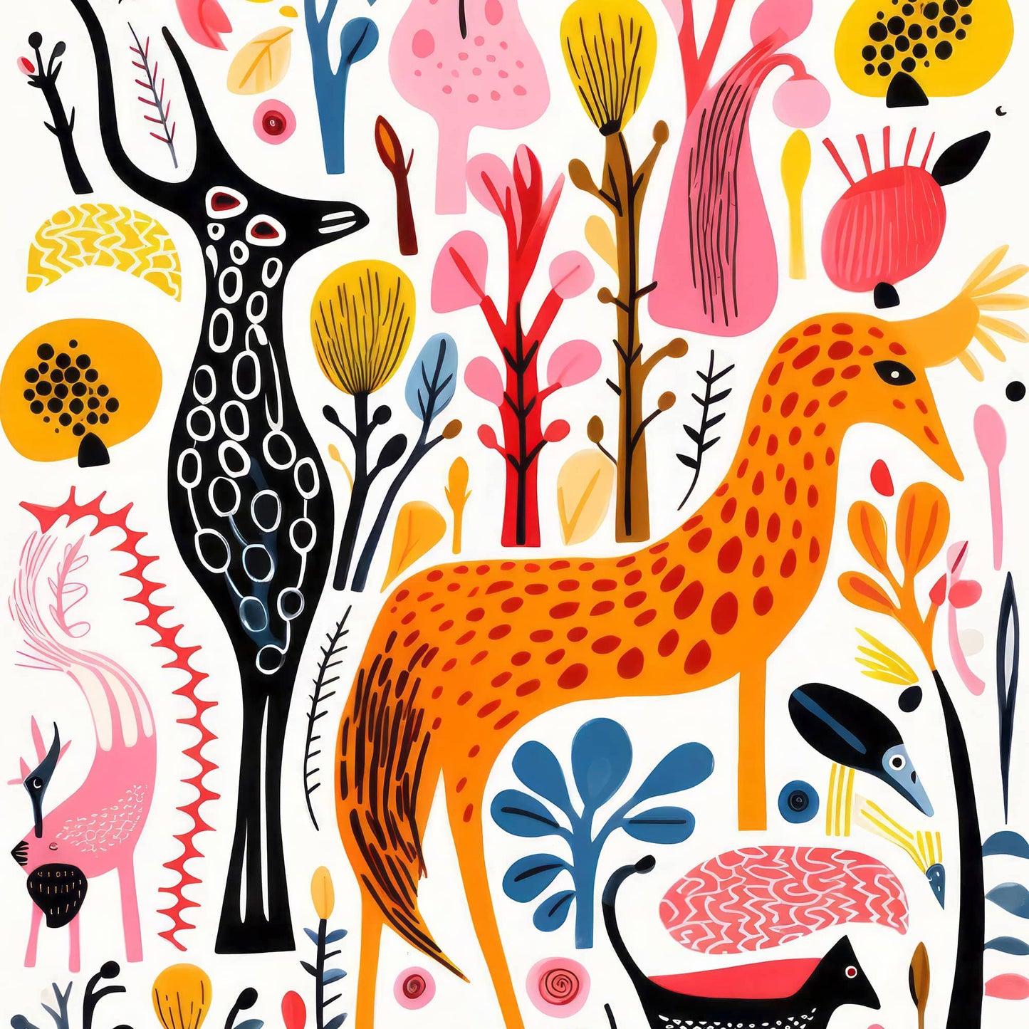 wall art room decor by colorful AI art