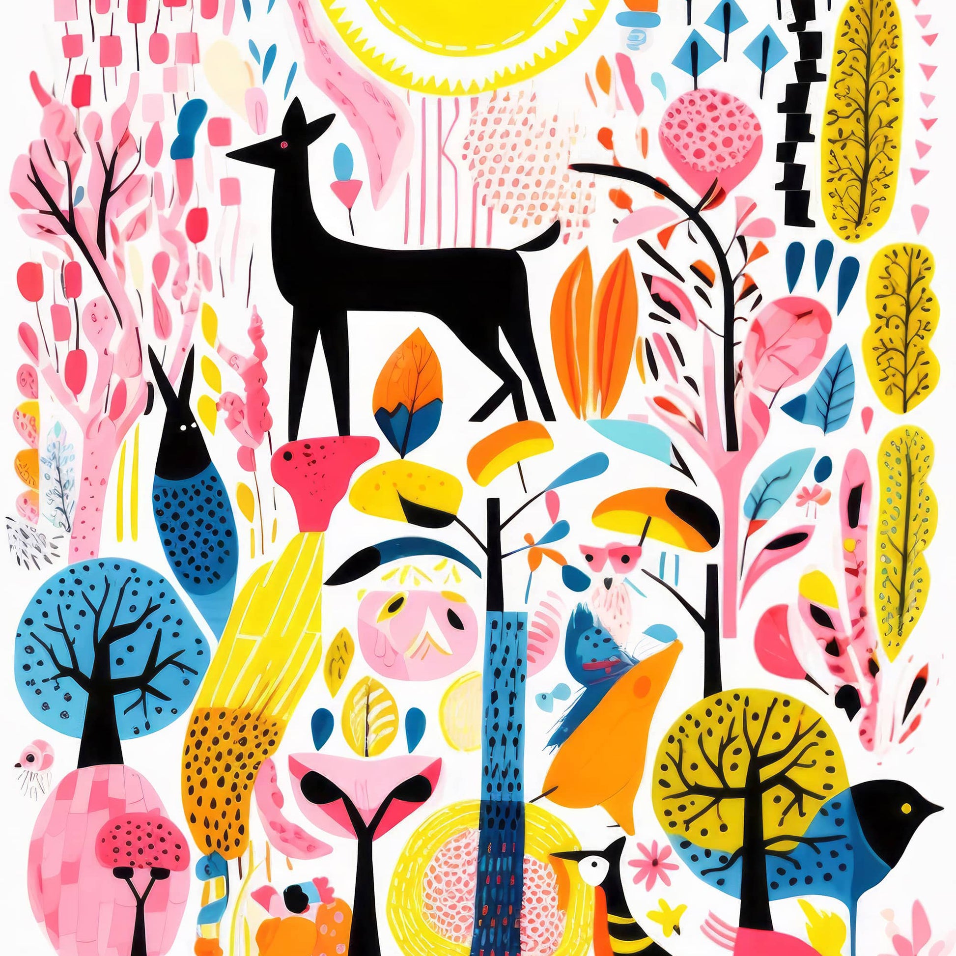 acrylic block desk decor by colorful AI art