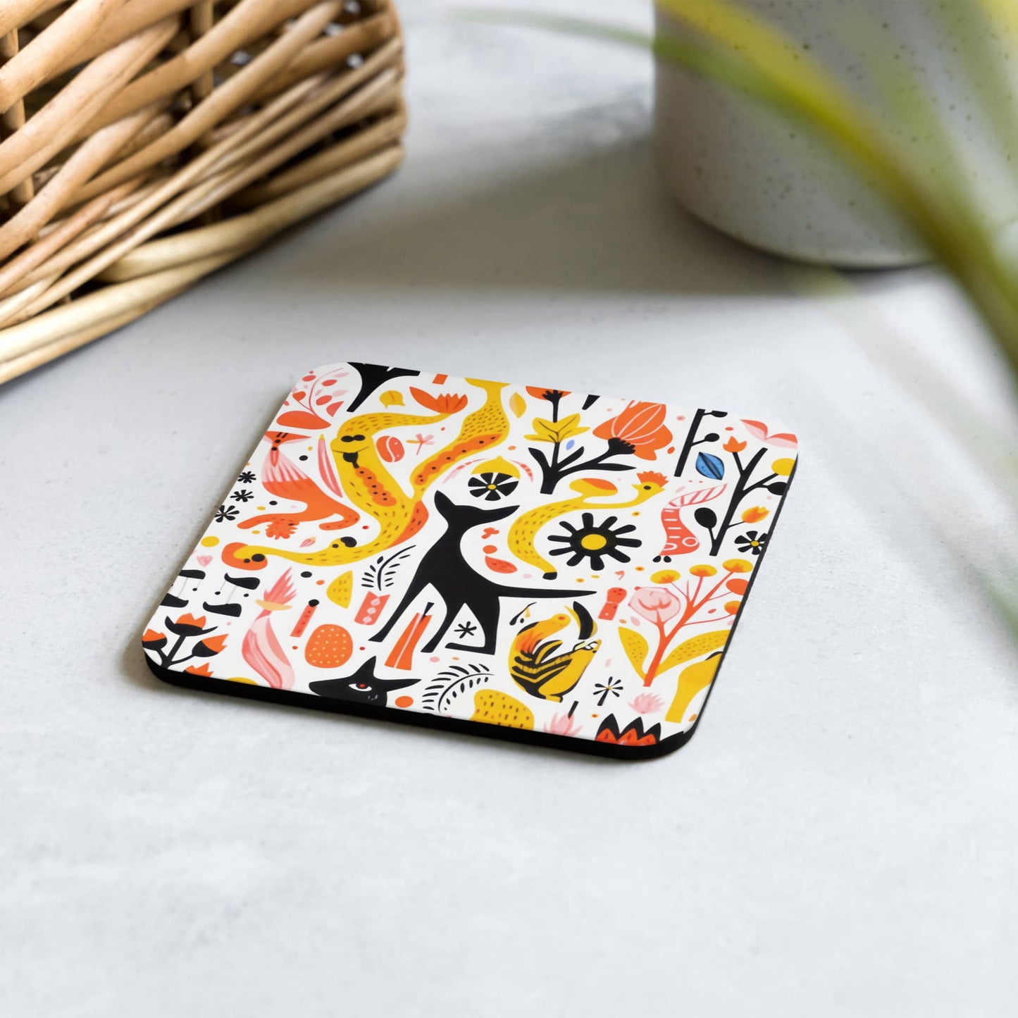 cup coaster table decor by Instagram surreal AI artist