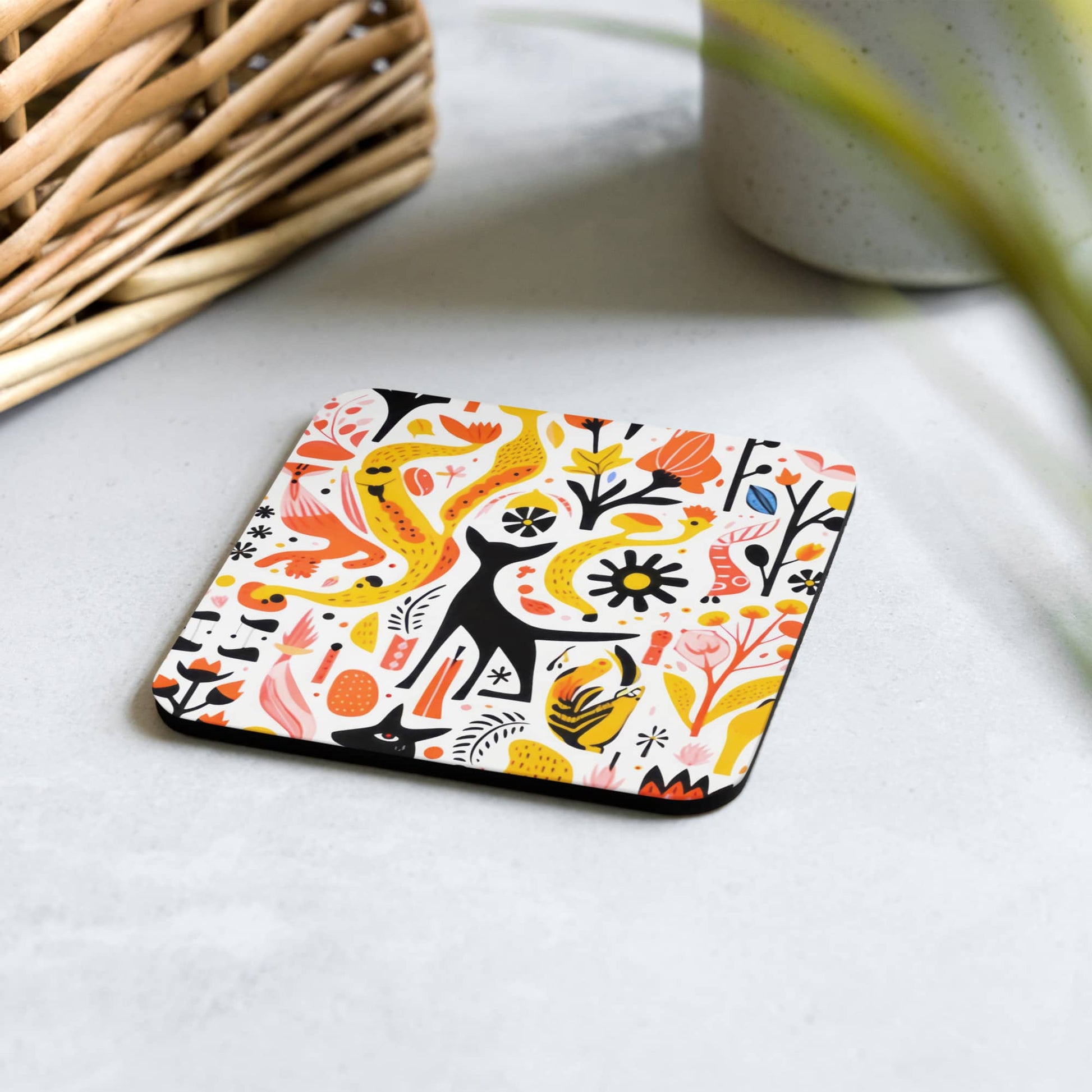 cup coaster table decor by Instagram surreal AI artist