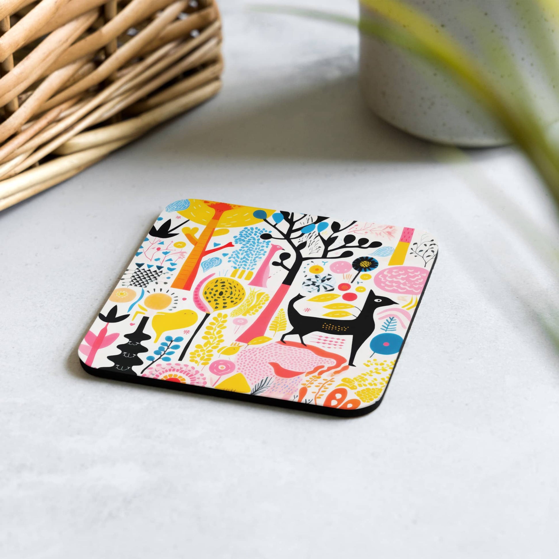 cup coaster table decor by Instagram surreal AI artist