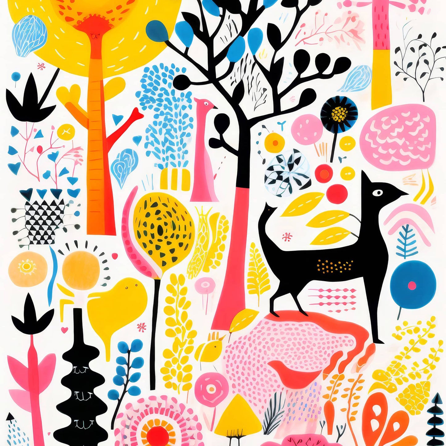 colorful wall art room decor by Instagram AI artist