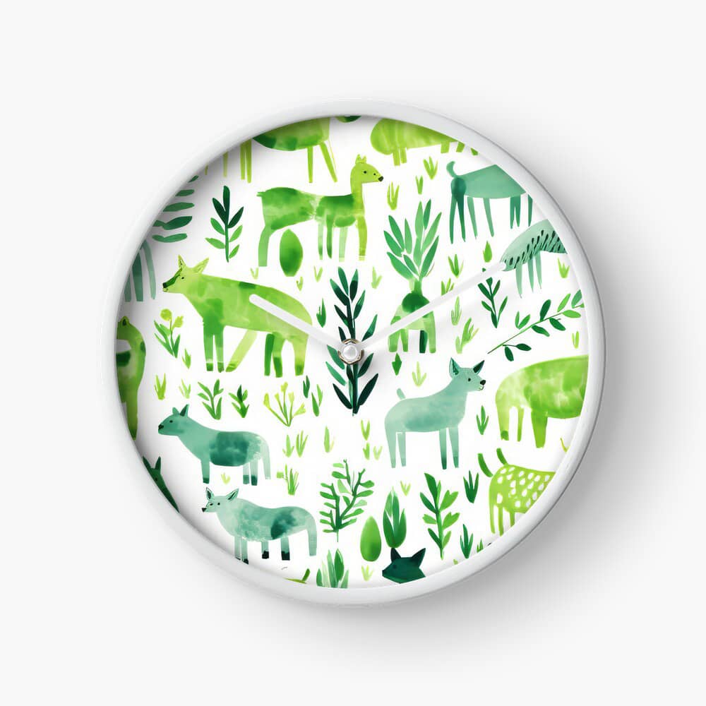 wall clock room decor by pattern AI art