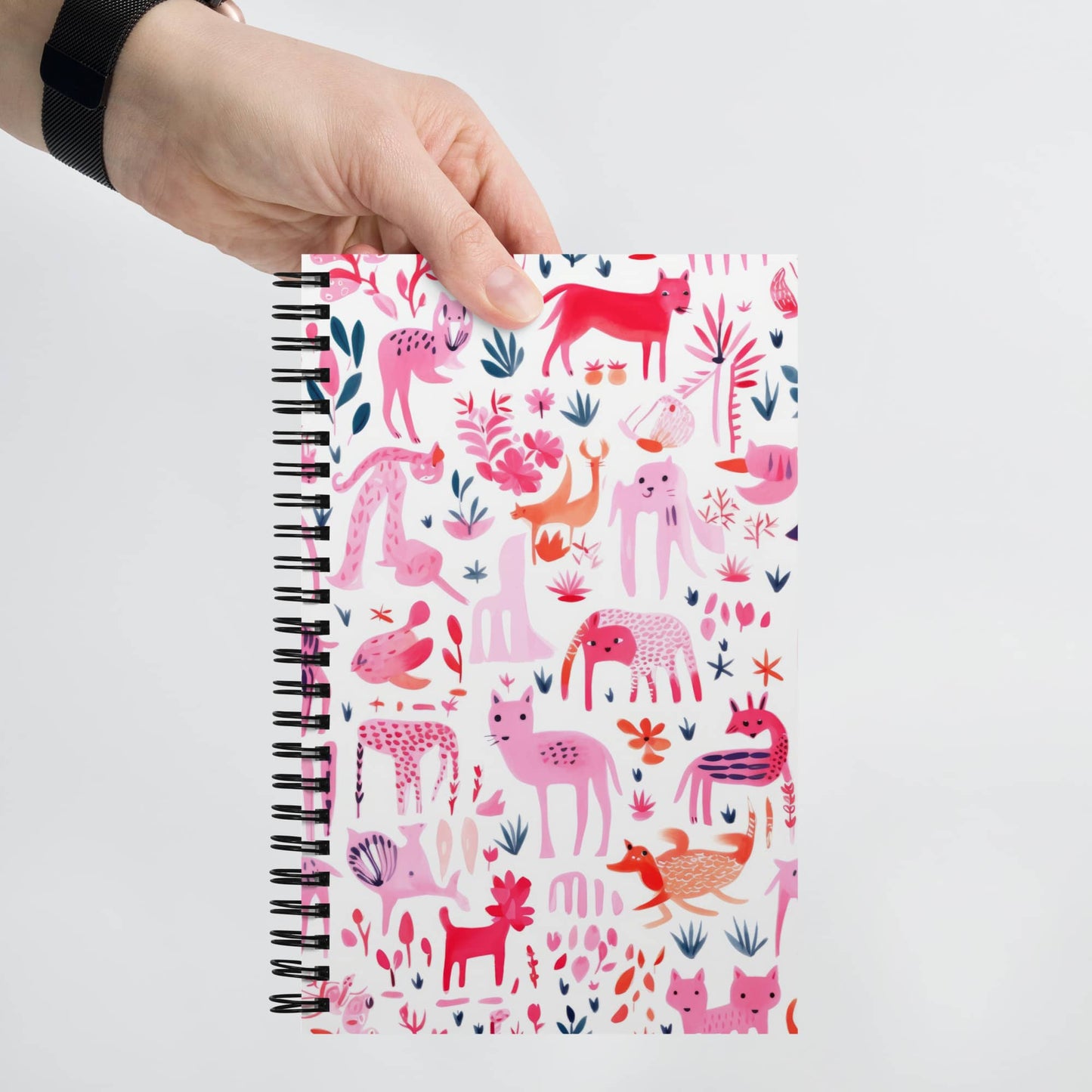 spiral notebook desk decor by pattern AI art