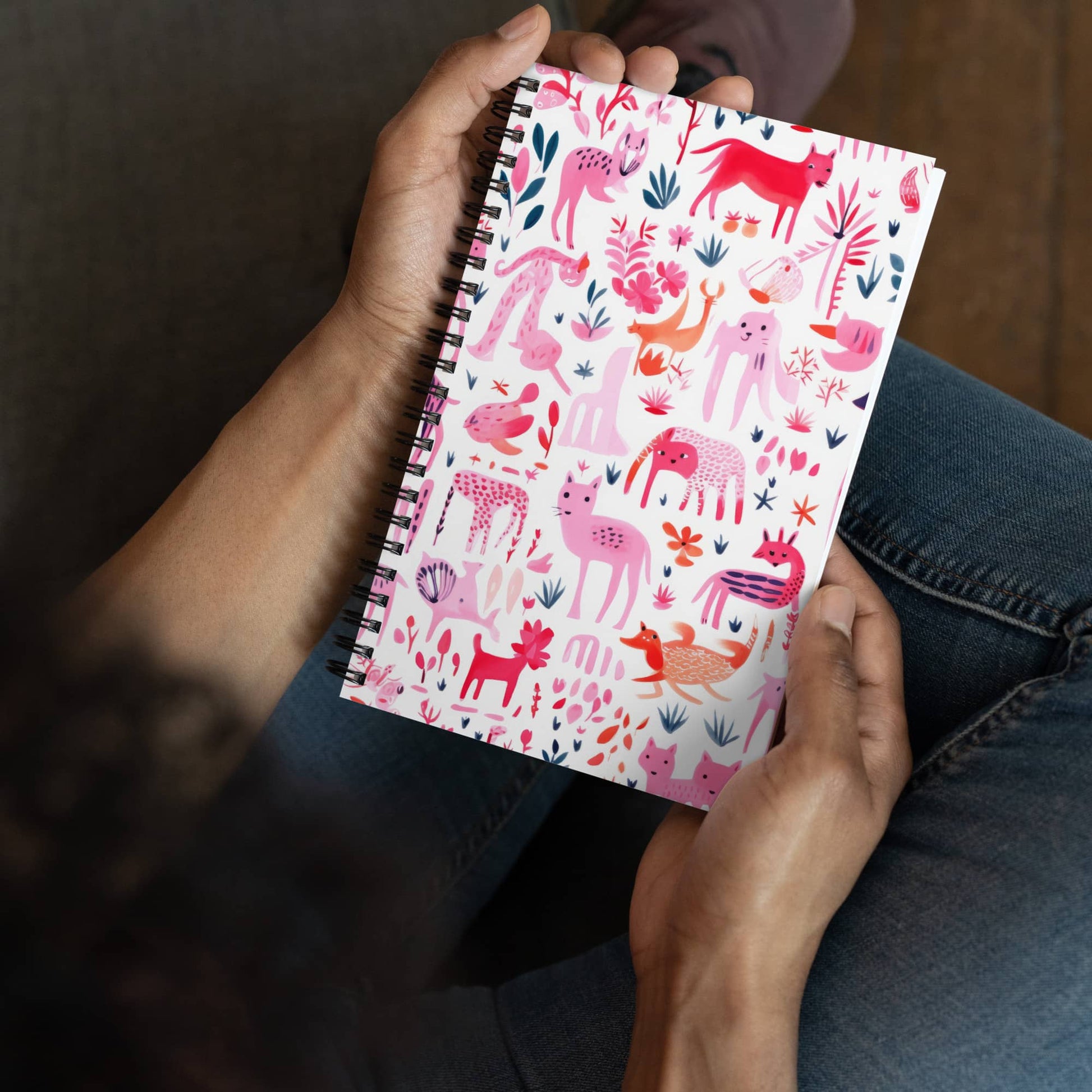 spiral notebook desk decor by pattern AI art