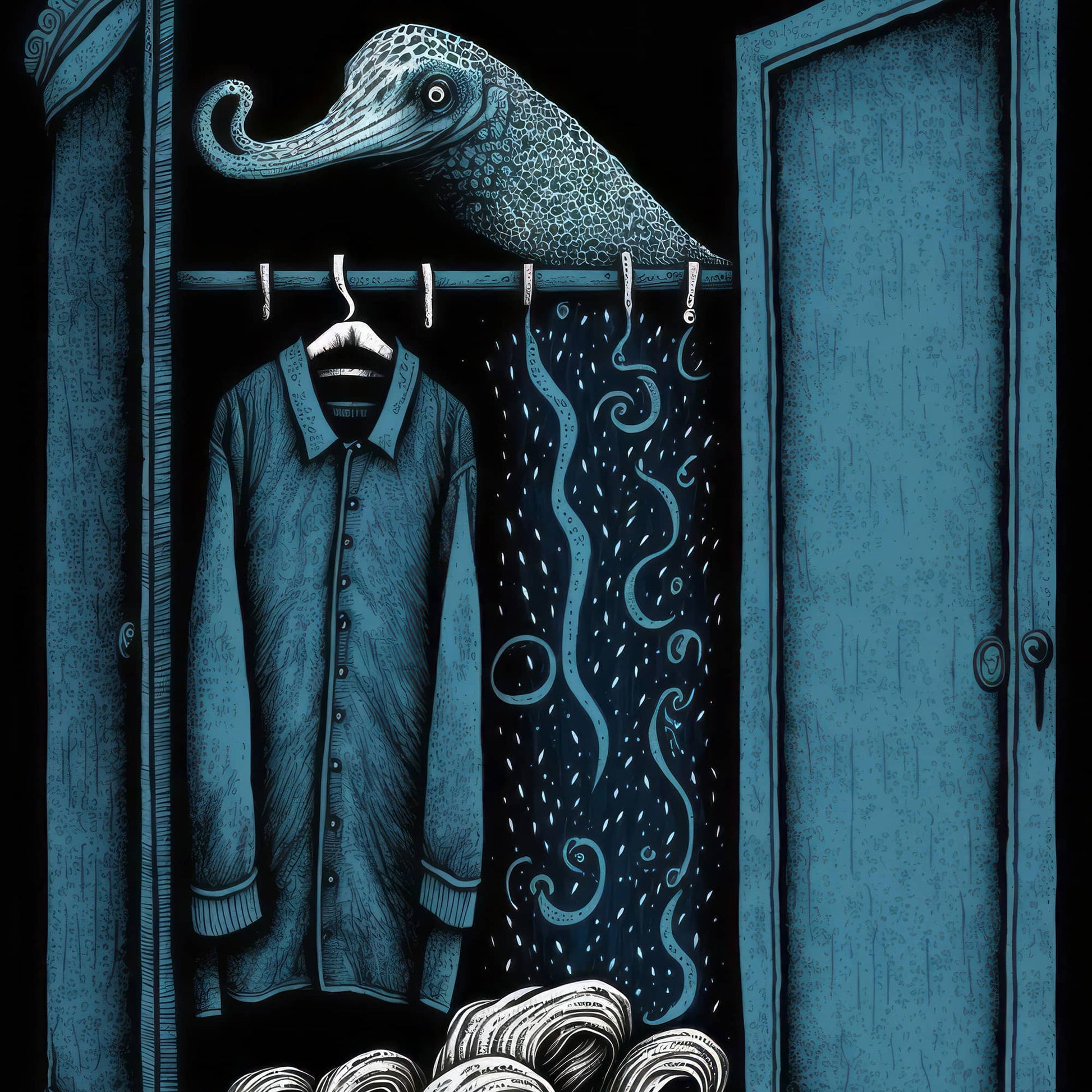 spiral notebook desk decor by surreal AI art