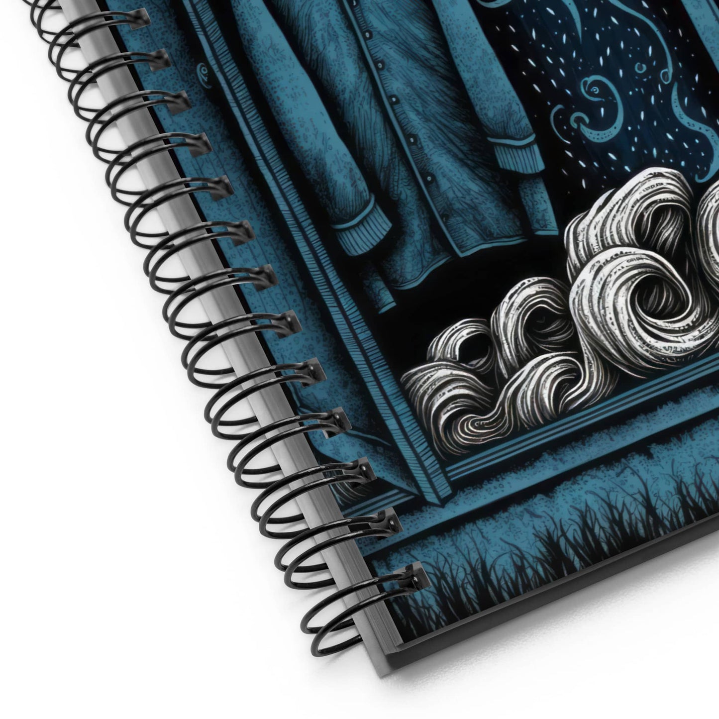 spiral notebook desk decor by surreal AI art