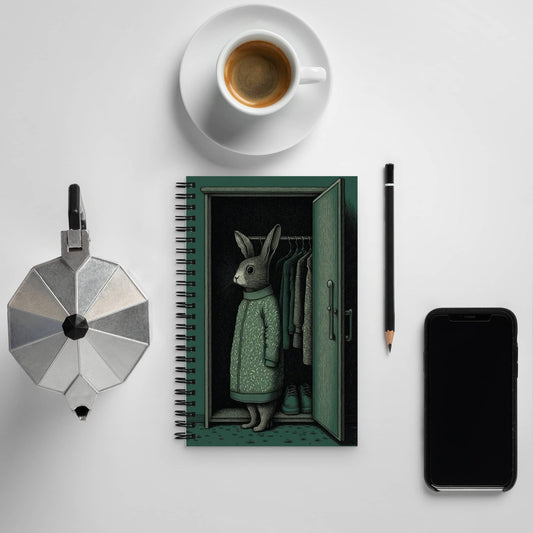 spiral notebook desk decor by surreal AI art