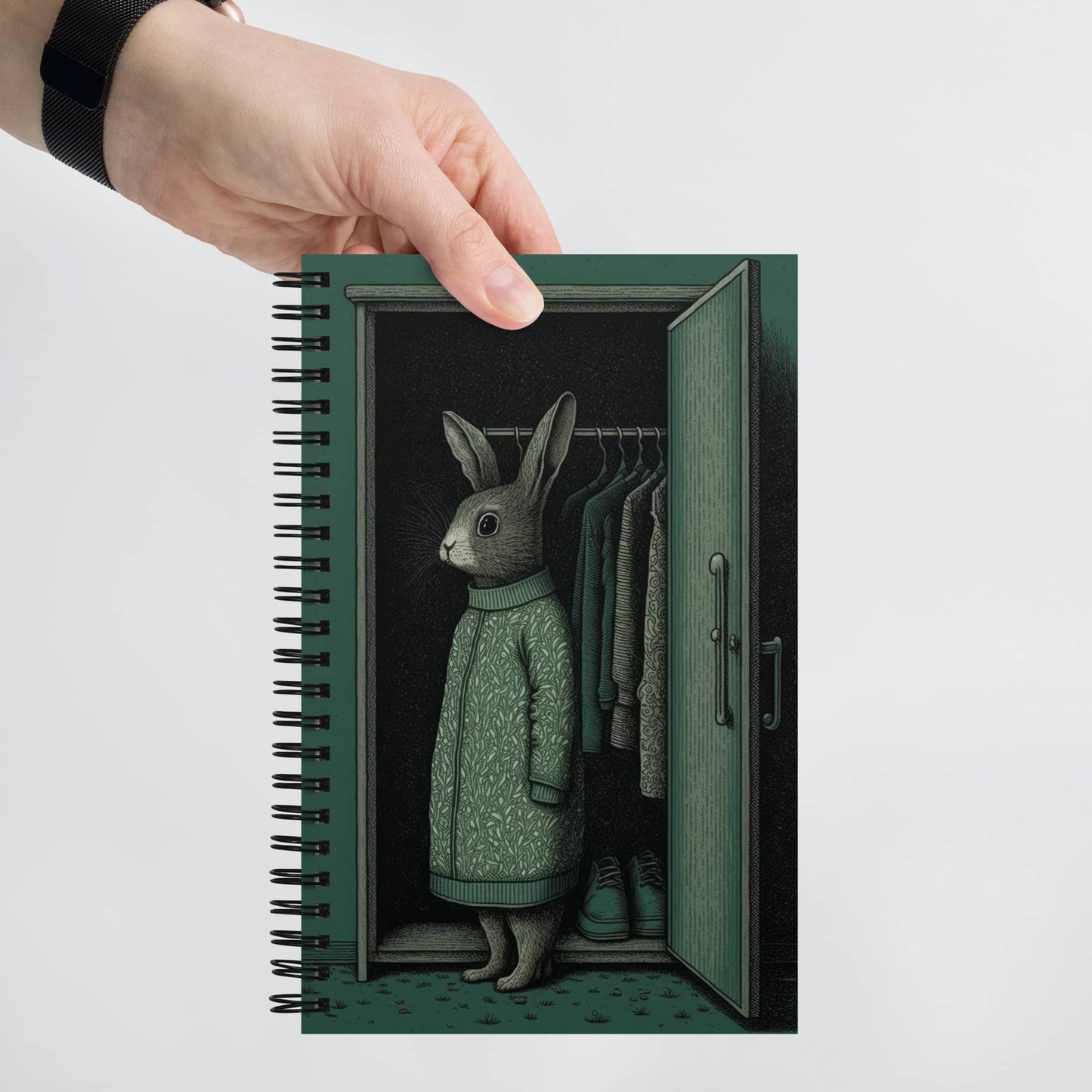 spiral notebook desk decor by surreal AI art