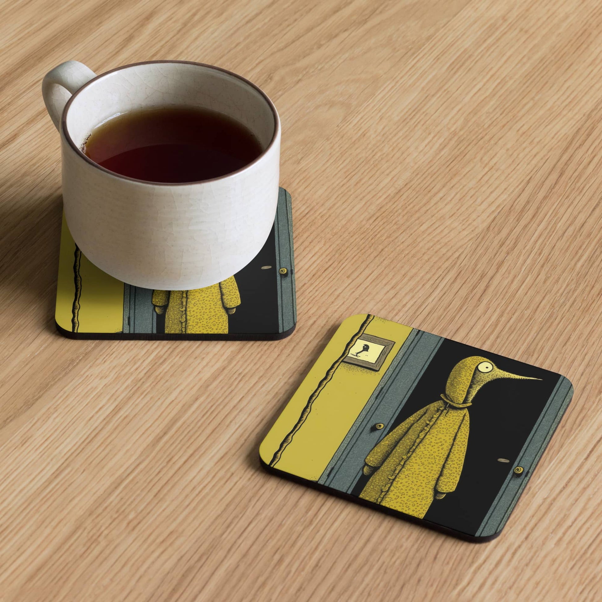 cup coaster table decor by surreal AI art