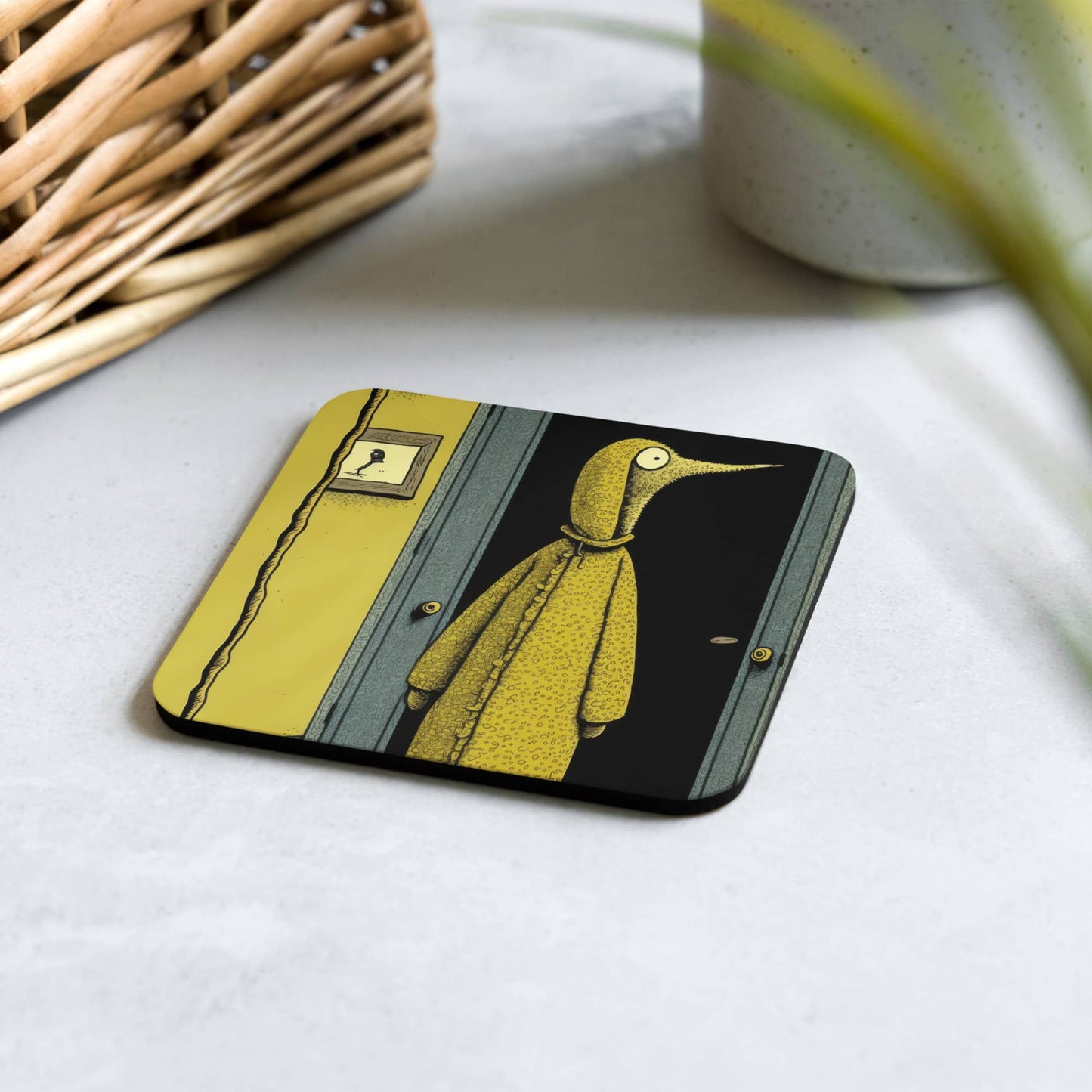 cup coaster table decor by surreal AI art