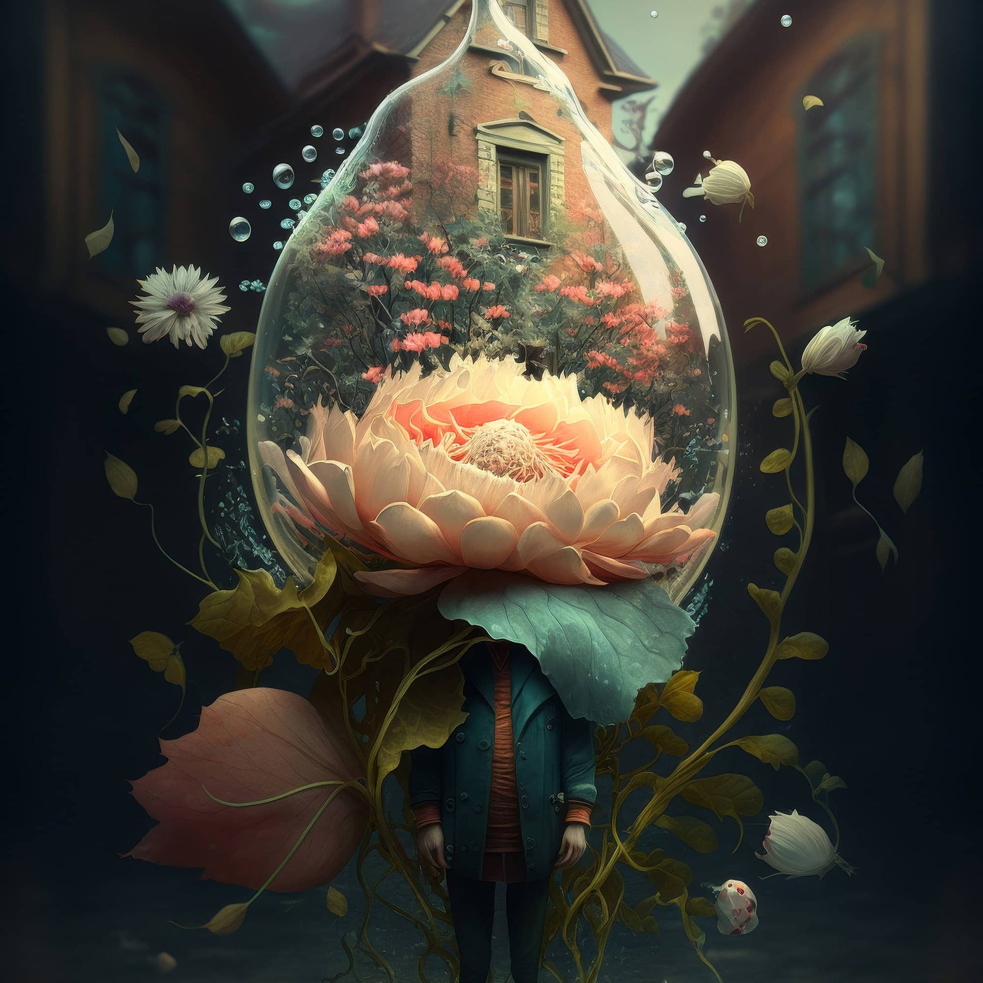 wall clock room decor by surreal AI art