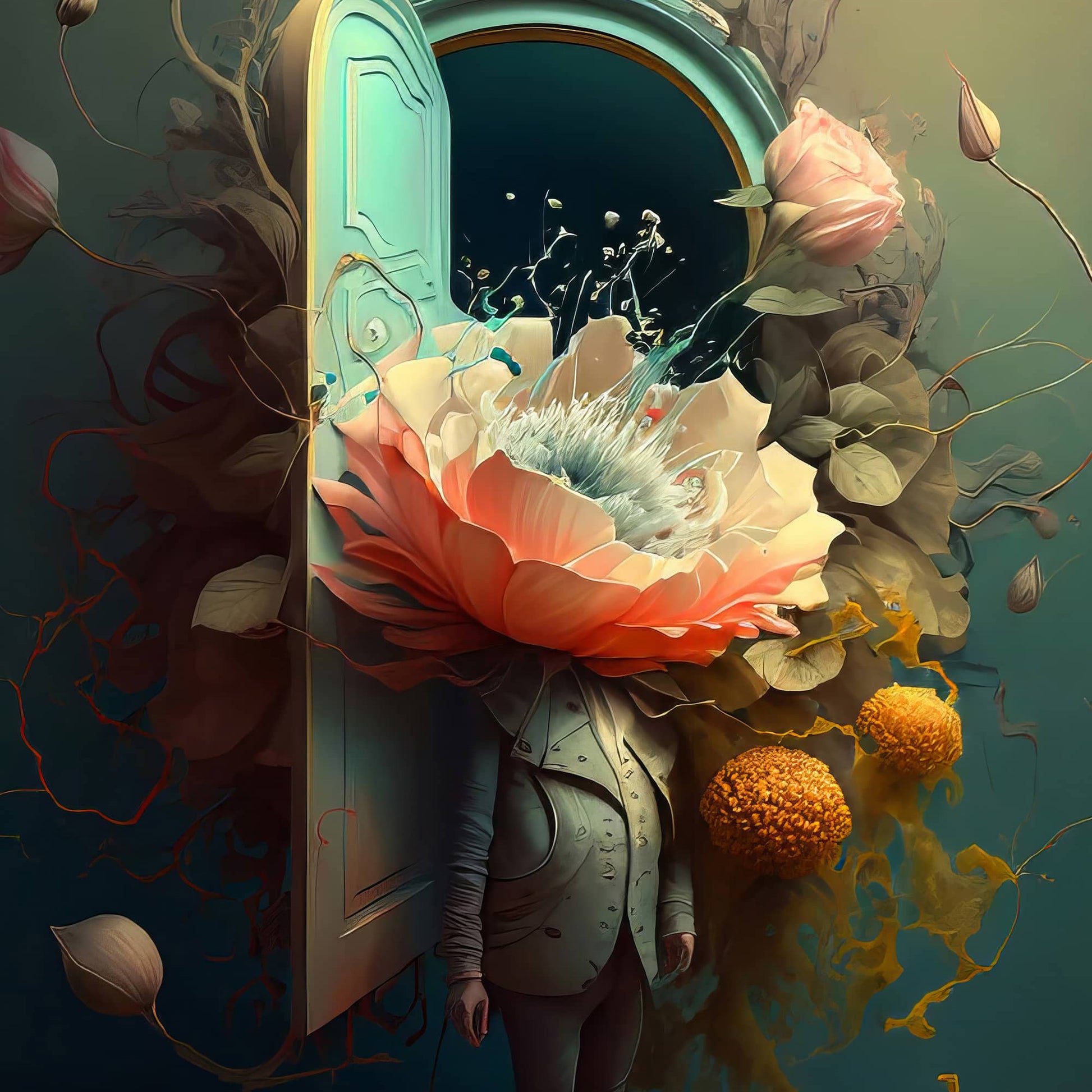 wall art room decor by surreal AI art