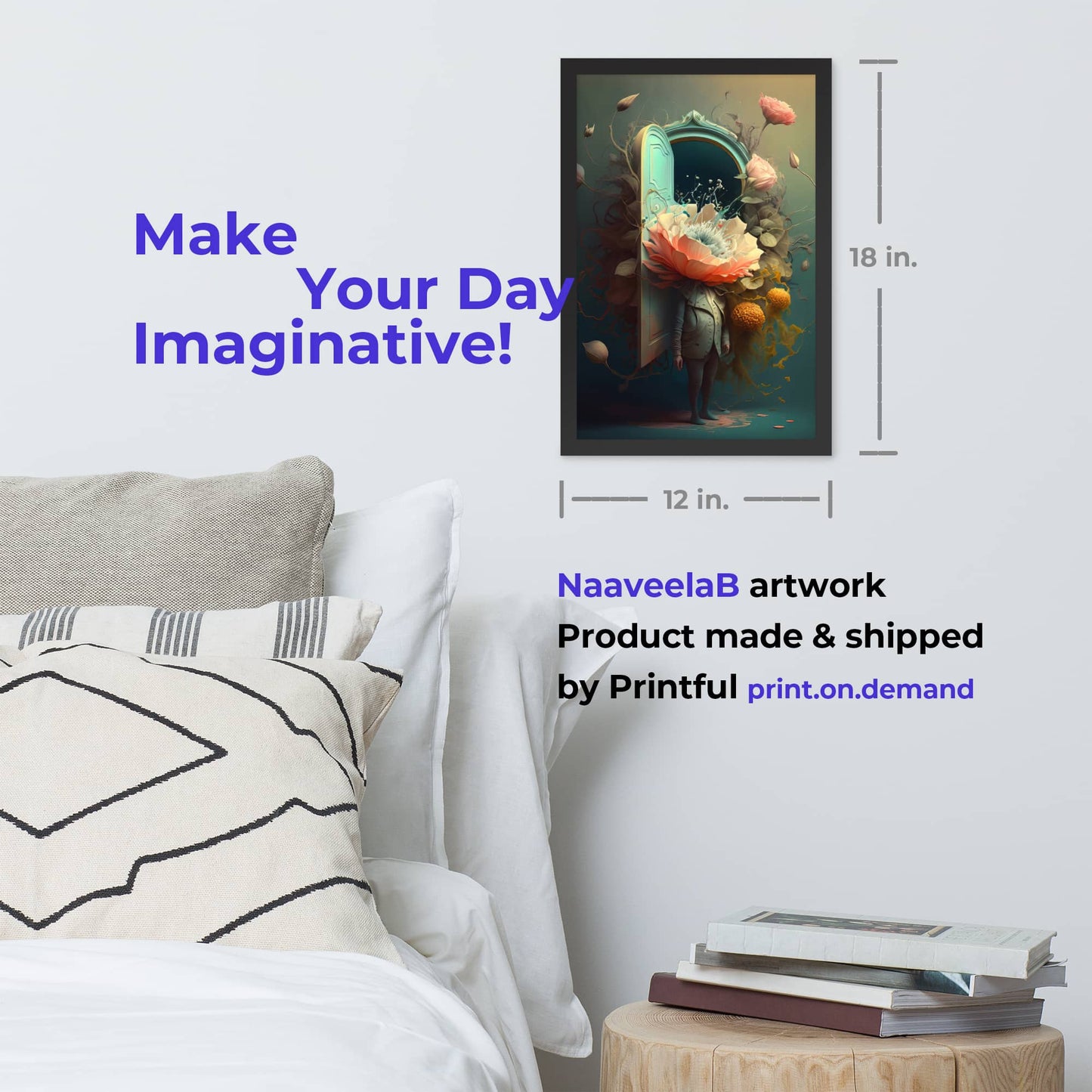 wall art room decor by surreal AI art