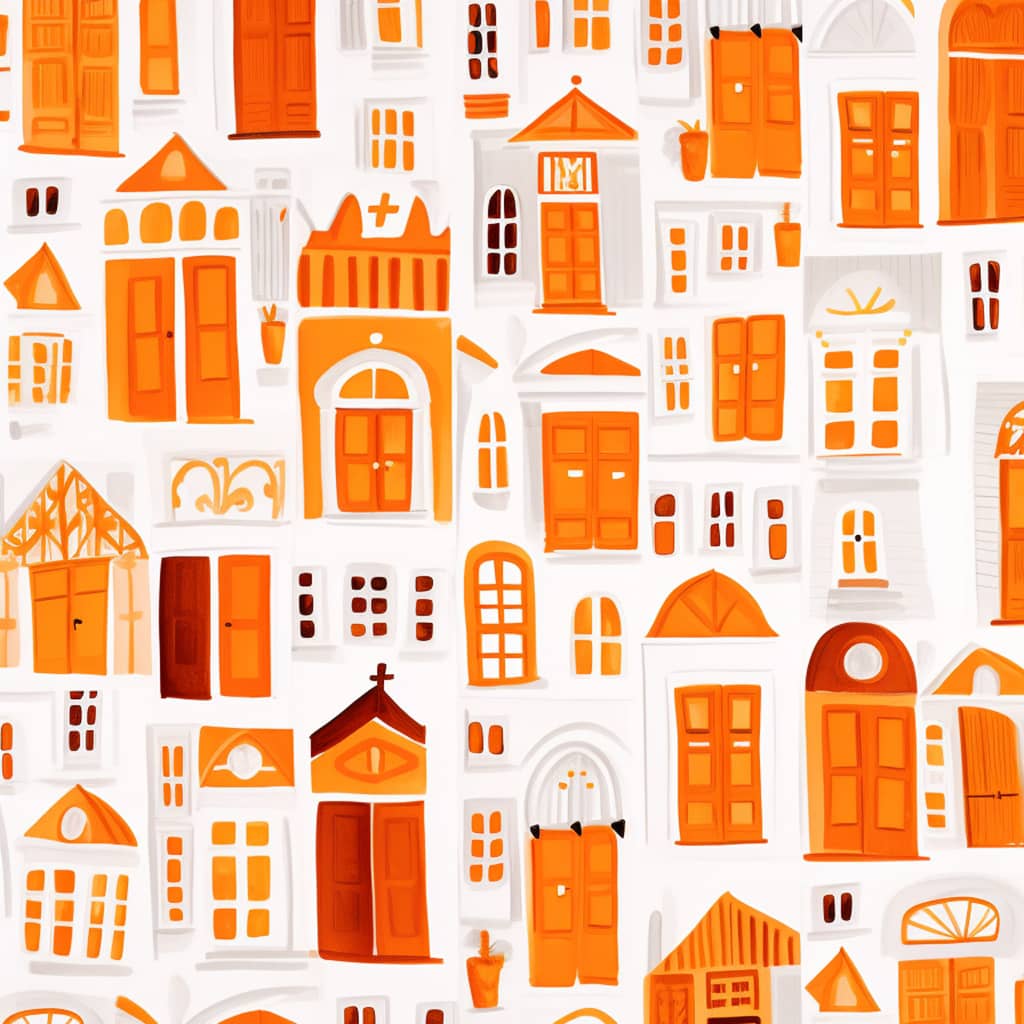 a pattern of orange shade by Midjourney art