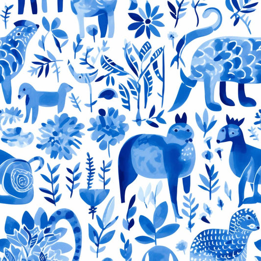 a pattern of blue shade by Instagram Midjourney artist