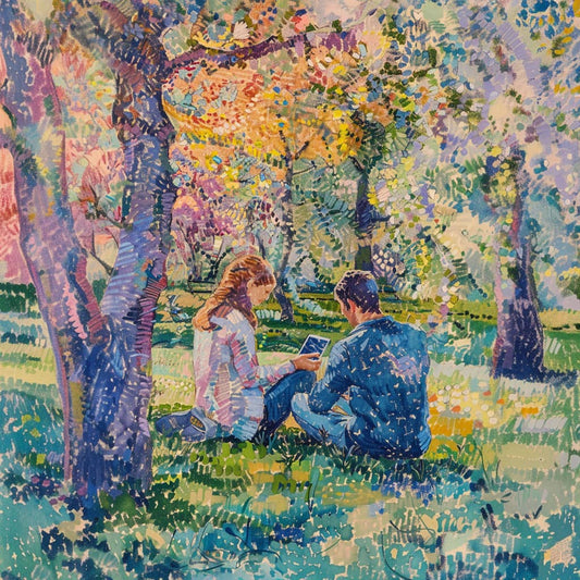 a Seurat-style painting by Instagram Midjourney artist