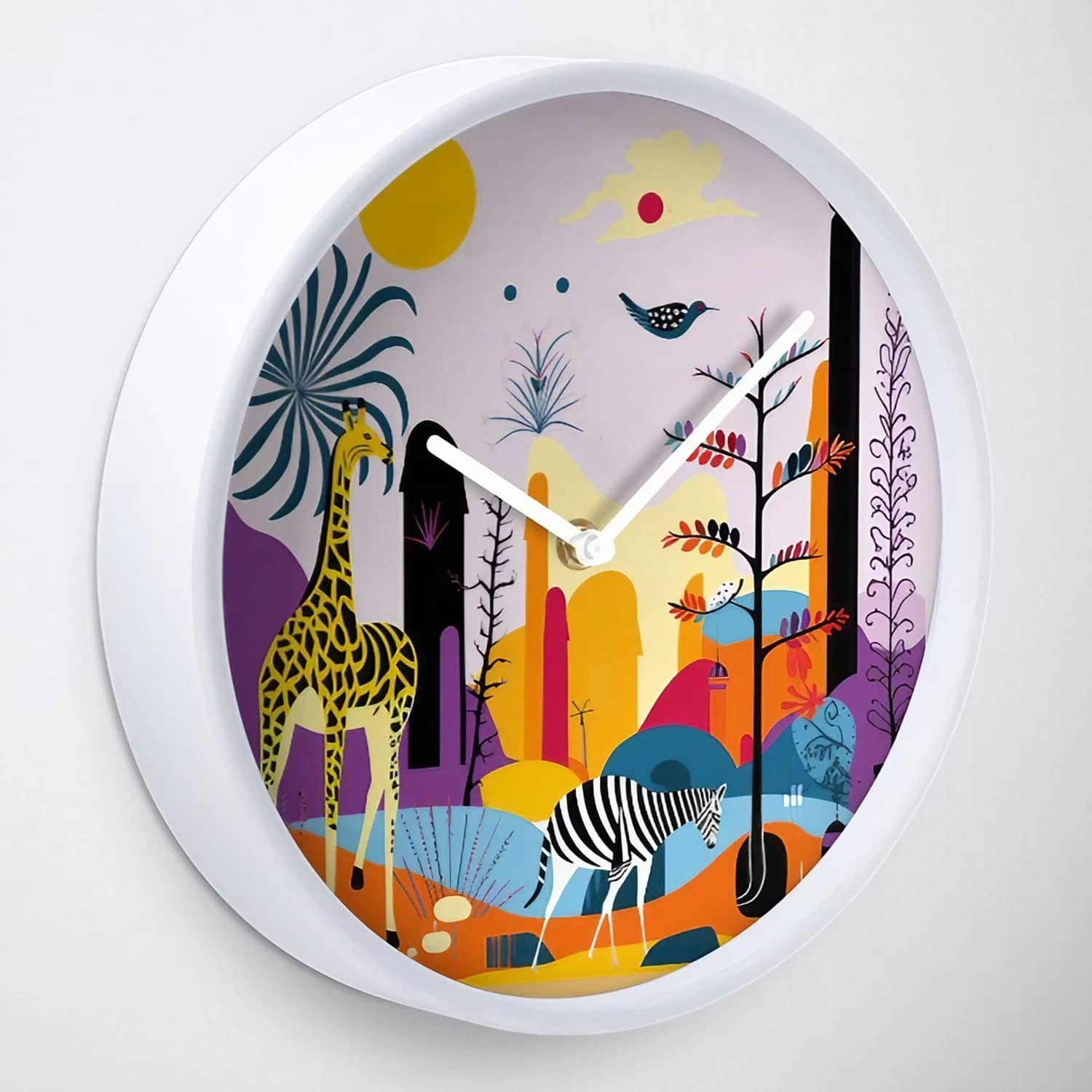 wall clock room decor by colorful AI art
