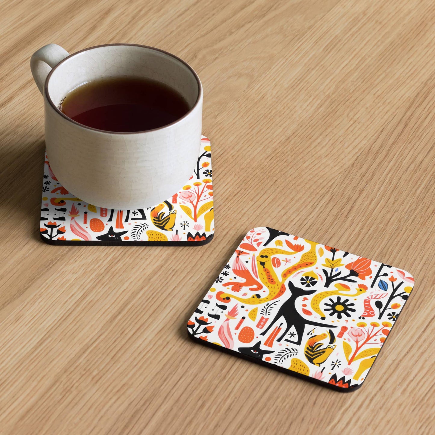 cup coaster table decor by Instagram surreal AI artist