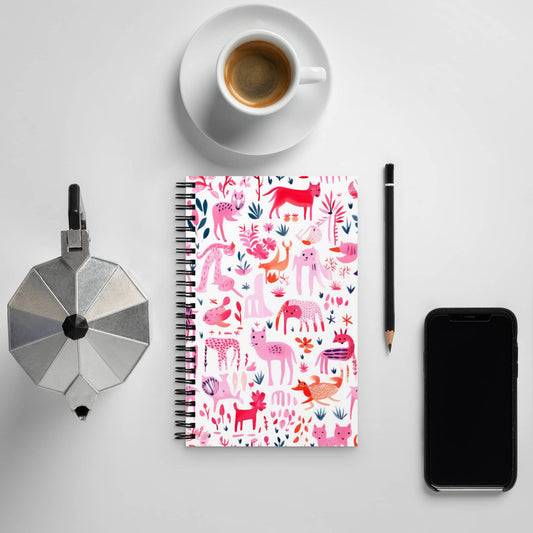 spiral notebook desk decor by pattern AI art