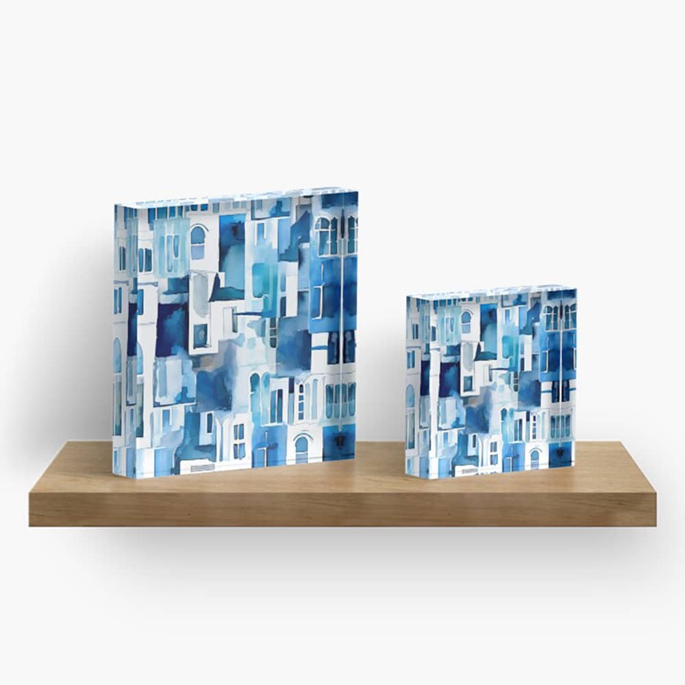 acrylic block desk decor by pattern AI art