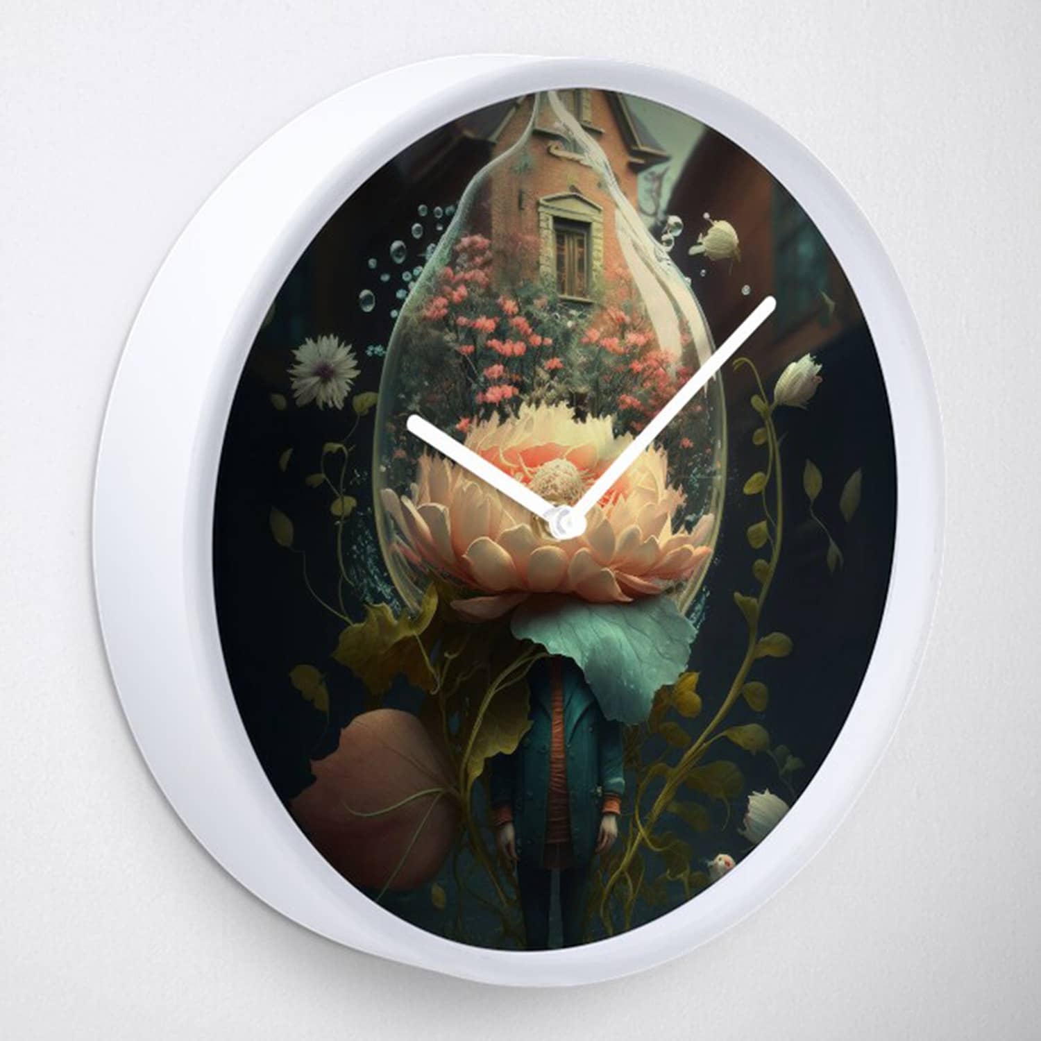wall clock room decor by surreal AI art